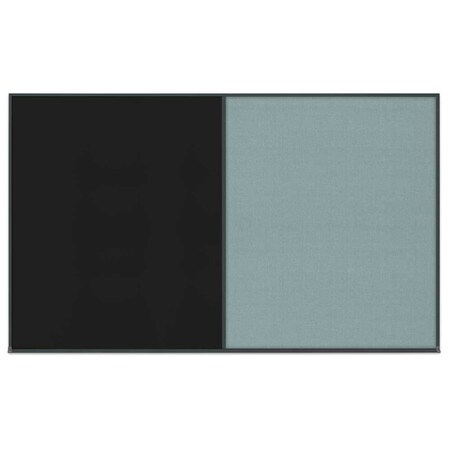 United Visual Products Double Door Radius Corkboard, 48"x36", Hea, UV7013RC-SATIN-SURF UV7013RC-SATIN-SURF